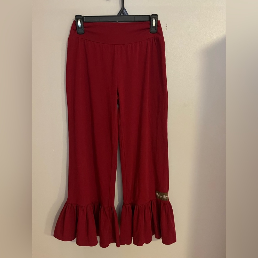 Matilda Jane Burgundy Ruffle Leggings‎